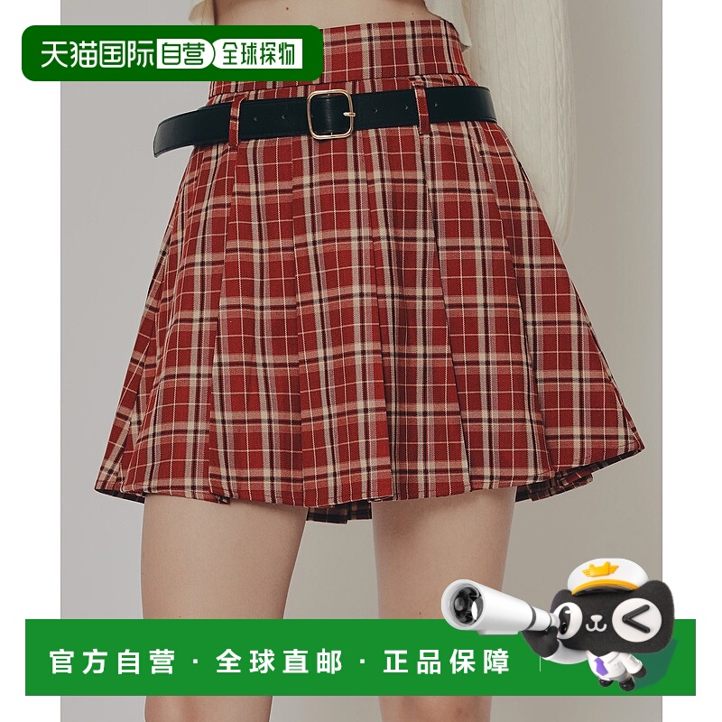 1h可退 日本直邮REDYAZEL 女装 羊毛混纺A字迷你裙 罗纹腰头设计