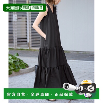 日本直邮SLOBE IENA 女装 V领层叠连衣裙 薄款垂感莱赛尔混纺 260