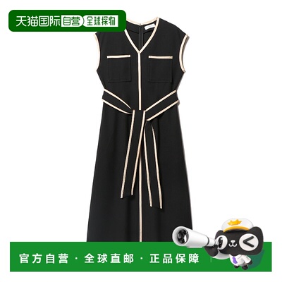 1h可退 日本直邮ESTNATION 女士拼色V领连衣裙 5110911050338