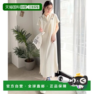 日本直邮Classical Elf 法式复古短袖鹿皮绒连衣裙 米白色