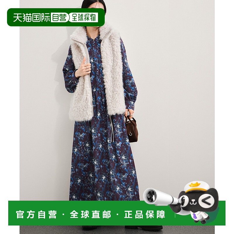 1h可退 日本直邮Adam et Rope' 女装 抽象花卉印花连衣裙 宽松显