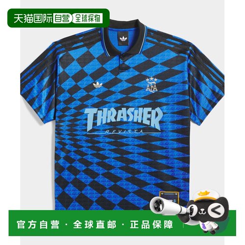 日本直邮adidas 三叶草 男女同款 THRASHER×AFA联名针织运动外套