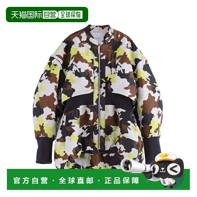 1h可退 日本直邮UN3D. 女装 宽松中绵夹克 混合迷彩图案 半拉链设