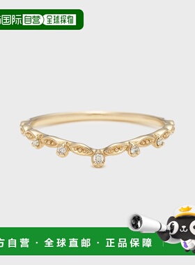 1h可退 日本直邮NOJESS女士K5钻石V字型叠戴戒指 30242111029