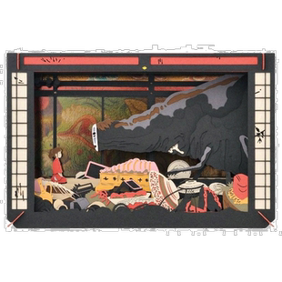 Ensky玩具千与千寻响宴之后纸剧场益智玩具模型
