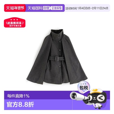 日本直邮日潮 GRL 带腰带高领斗篷外套 女装休闲上衣冬装ZE749