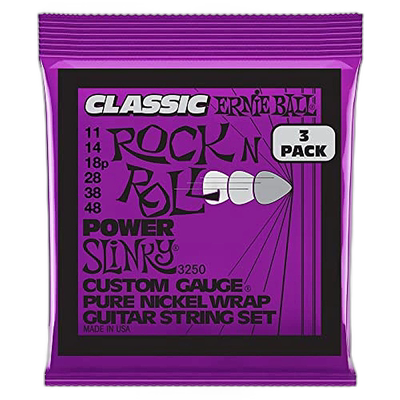 【日本直邮】厄尼鲍尔电吉他弦3250(11-48)古典R&R POWER SLINKY3