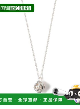 1h可退 日本直邮Ray BEAMS 银色玫瑰项链锁骨链吊坠