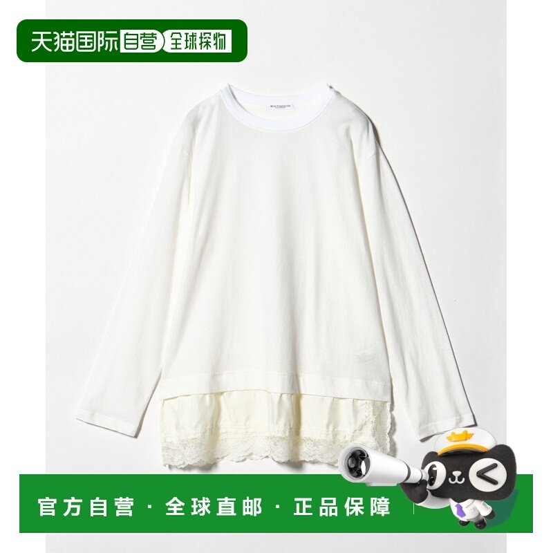 日本直邮BEAUTY&YOUTH UNITED ARROWS 女装 蕾丝拼接 长袖T恤 半,女装/女士精品,T恤,淘宝优惠券,粉丝福利购,淘宝优惠卷