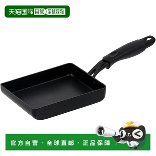 【日本直邮】Bestco 煎蛋锅 13x18cm 适用于电磁炉和燃气灶 黑色