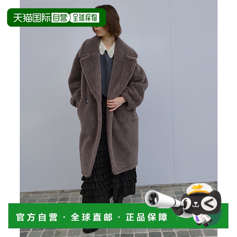 1h可退 日本直邮LE CIEL BLEU 女装 宽松仿羊羔毛茧型外套 半拉链