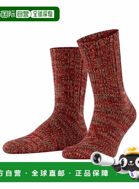 1h可退 日本直邮FALKE 男女通用杂色棉质高筒靴袜 黑色 39/42 #12