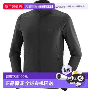 日本直邮SALOMON 男士全拉链抓绒 ESSENTIAL LIGHTWARM HYBRID 全