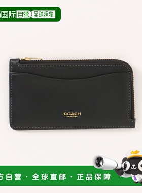 1h可退 日本直邮COACH 蔻驰 女士纽约款拉链卡包 CZ112 B4BK