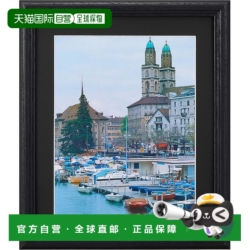 【日本直邮】FUJICOLOR 木制相框 IM-30 6 切 黑色 407451