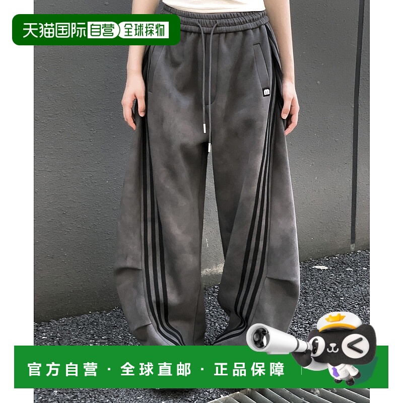 1h可退 日本直邮VEILA 女士宽松侧条纹卫裤 半松紧腰头 vla3313