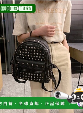 1h可退 日本直邮NOVESSEL 男女同款铆钉背包 便携大容量 防雨PU皮