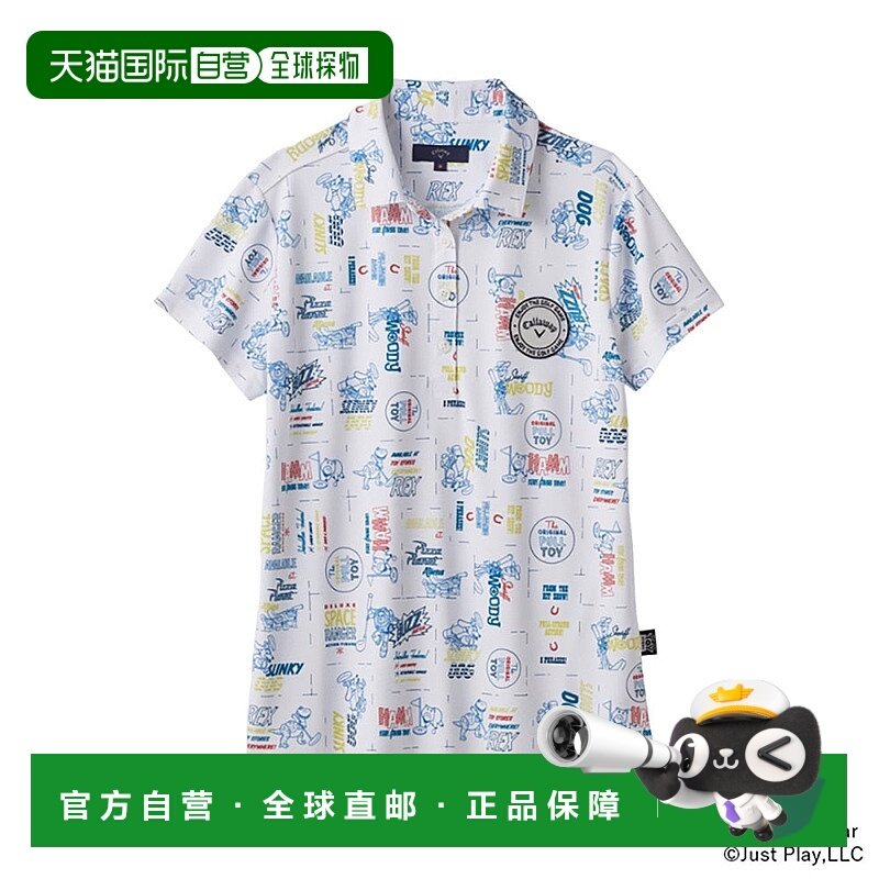 日本直邮CALLAWAY 女士半袖印花高尔夫 Polo 衫 Toy Story COLLEC