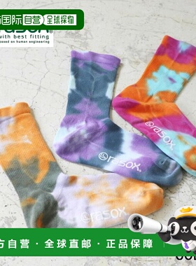 日本直邮Rasox 扎染中筒袜 CA220CR03 207（橙色混合）305（紫色5