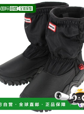 日本直邮Hunter 冬季靴子女士 Wanderer 保暖短休闲雪地靴黑色（W