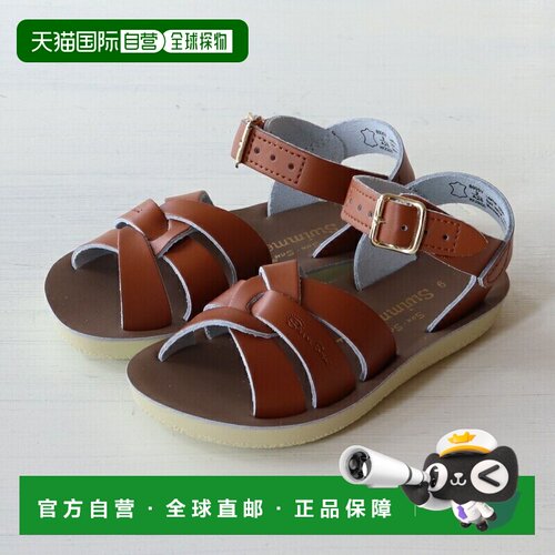 日本直邮Salt Water Sandals Swimmer 儿童凉鞋 真皮 魔术贴 男童
