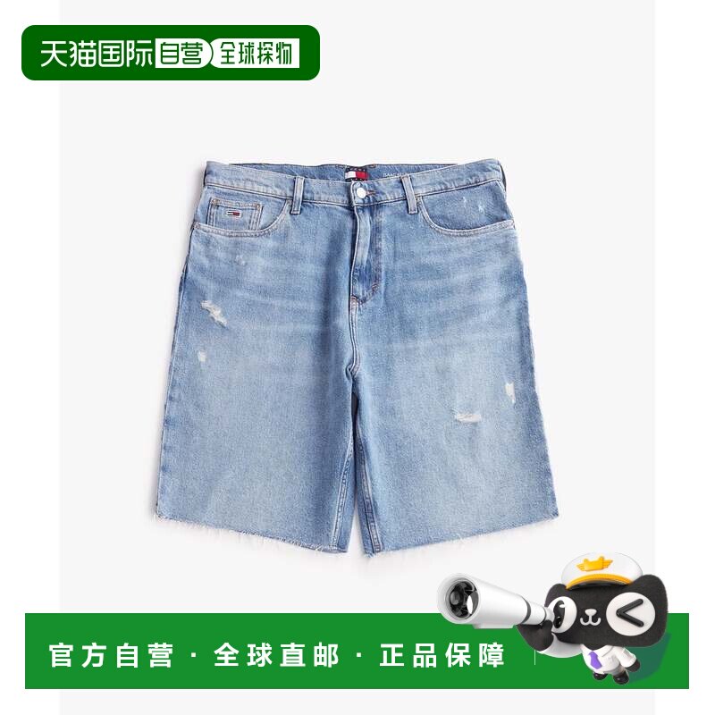 日本直邮TOMMY HILFIGER 休闲短款牛仔裤 男装短裤靛蓝
