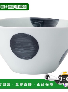 【日本直邮】Hasami 瓷器碗盘子 容量约 950ml 含肥皂 灰色 25352