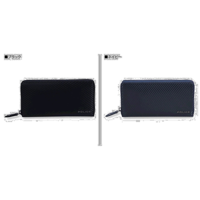 日本直邮POLICE 圆形钱包钱包钱包男士圆形拉链圆形钱包 PA-70803