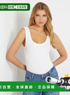 日本直邮Guess SL Triangle Bling Rib Tank 女士背心 [GU1432EW0