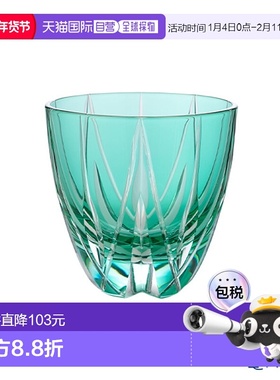 日本直邮田岛玻璃 江户切子星花纹章玻璃杯 绿色75ml TK21-301-1G