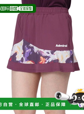 日本直邮Admiral 女士佩普拉姆下摆图形短裤 ATLA434-PUR 运动短