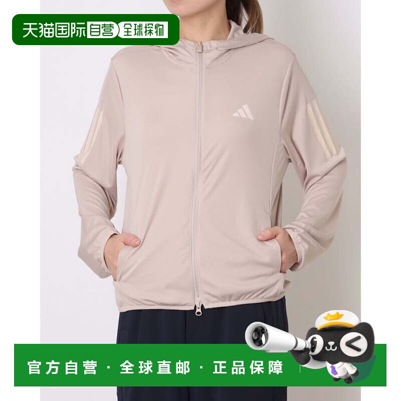 日本直邮adidas 女士针织夹克 全拉链连帽衫 KF9191 奇迹帆布外套