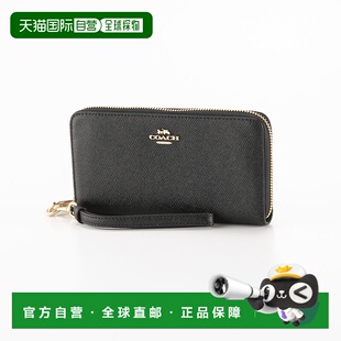 日本直邮Coach蔻驰 长款钱包 粒面皮革 圆形 C3441新款