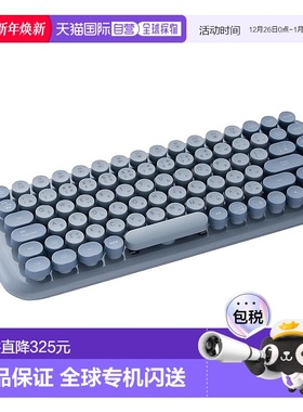 【日本直邮】仲林 电脑用键盘 Digio2 无线 圆键帽 蓝灰 Z0066
