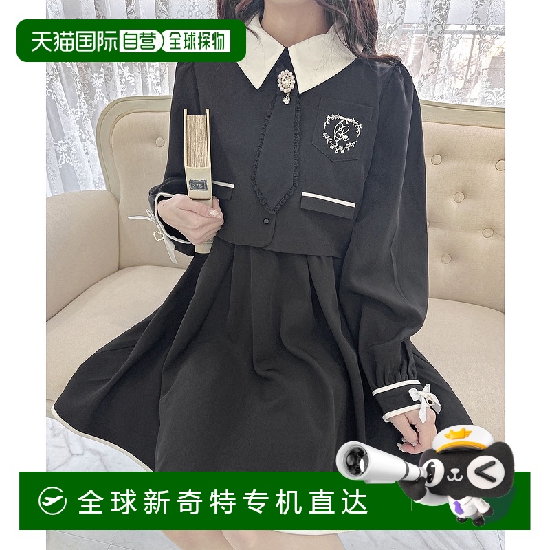 1h可退 日本直邮ROJITA 女士刺绣口袋领带装饰连衣裙 5513178