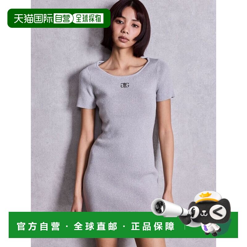 日本直邮GYDA 女士 对称设计半袖针织连衣裙包臀裙 0726303401