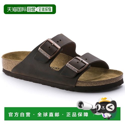 日本直邮Birkenstock 绒面 柔软舒适厚底双搭扣 一字拖鞋 男女同