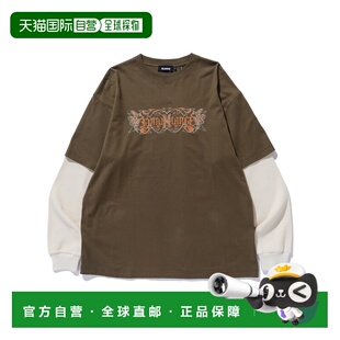 1h可退 日本直邮XLARGE男女同款长袖T恤 层叠设计半绣半印 101261
