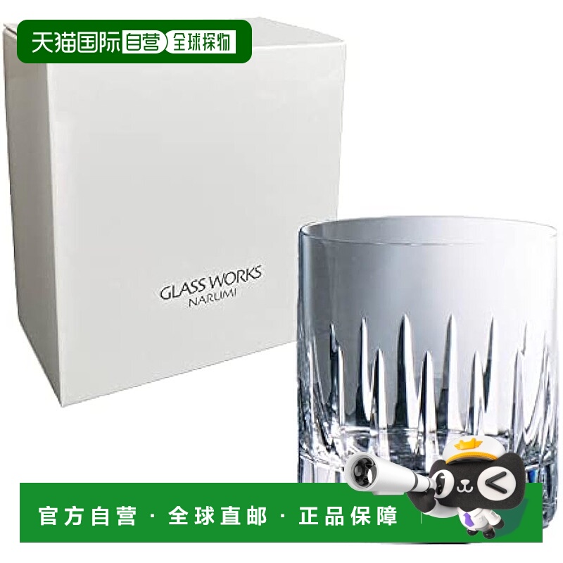 【日本直邮】鸣海Rock Glass 玻璃厂皇冠 310cc 透明威士忌酒杯旧