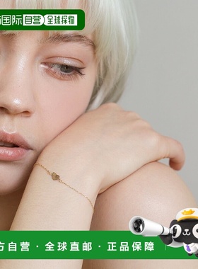 1h可退 日本直邮cui-cui黄金心形手链K10YG全长18cm755853cuicui