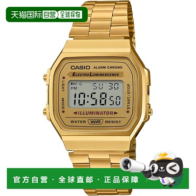 【日本直邮】Casio卡西欧 数码手表 金色 海外版 A168WG-9W