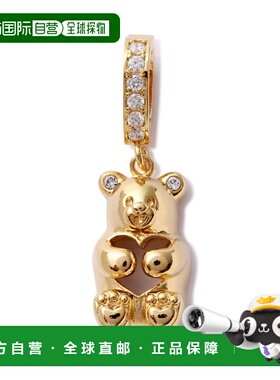 1h可退 日本直邮MIKSHIMAI 女装 心形切割金属熊吊坠 个性定制项