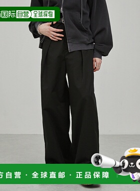 1h可退 日本直邮EMMA CLOTHES 男女同款深褶直筒宽松休闲裤 EMpt1