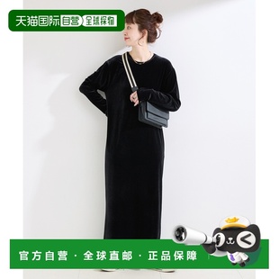 日本直邮B.C 长袖 STOCK 宽松显瘦 克雷普绒感连衣裙 女装 1h可退