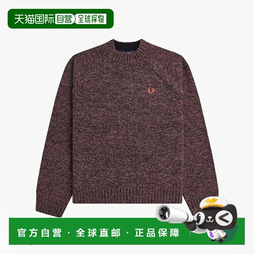 日本直邮Fred Perry K1133 女士半高领针织毛衣 TWISTED MARL MOC