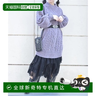 女士亮片線條針織長款 1h可退 femme 上衣 日本直郵axes IM362X10