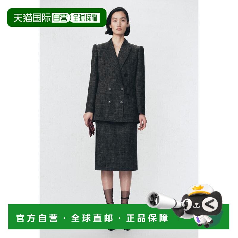 日本直邮ZaraSOSHIOTSUKI X ZARA 羊毛双排扣西装外套通勤