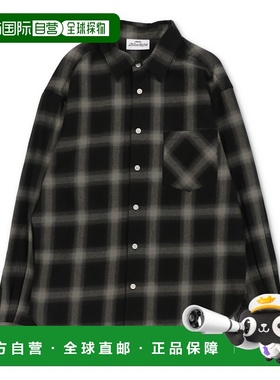日本直邮SPINNS 男女同款 长袖渐变格子衬衫 秋冬新款 常规版型 0