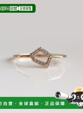 1h可退 日本直邮cui-cui 钻石戒指 K10YG 五角设计 世界小钻石 0.