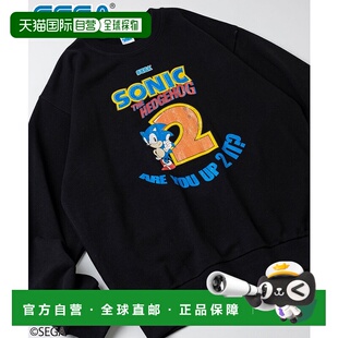 1h可退 日本直邮SEGA男装别注Sonic the Hedgehog 2联名圆领卫衣